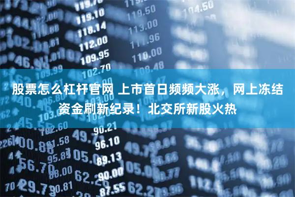 股票怎么杠杆官网 上市首日频频大涨，网上冻结资金刷新纪录！北交所新股火热